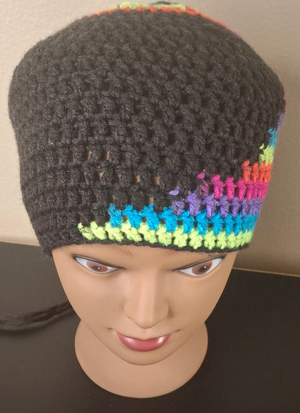 Neon and Black Cap