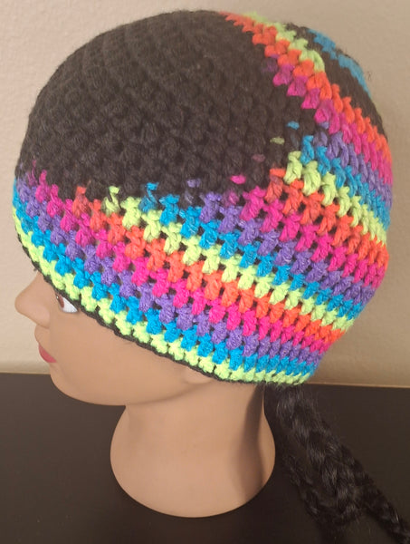 Neon and Black Cap