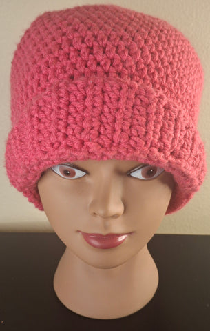Hot Pink Beanie w/brim