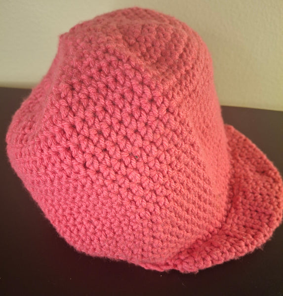 Hot Pink Beanie w/brim