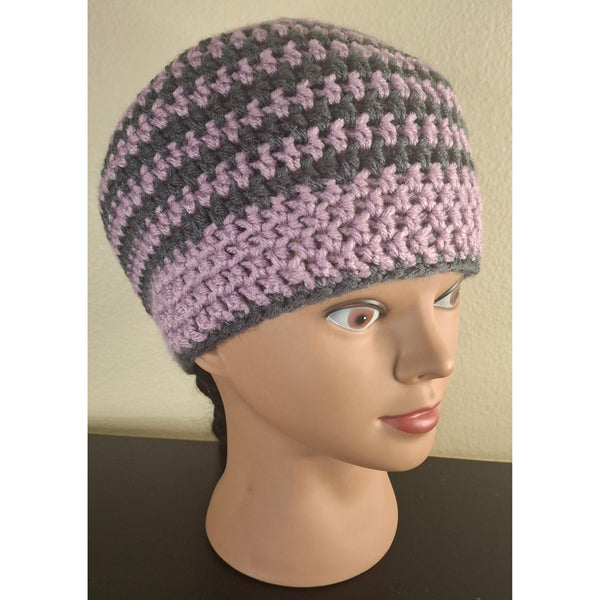 Purple and Gray Cap