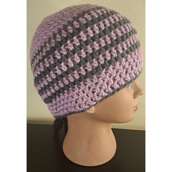 Purple and Gray Cap