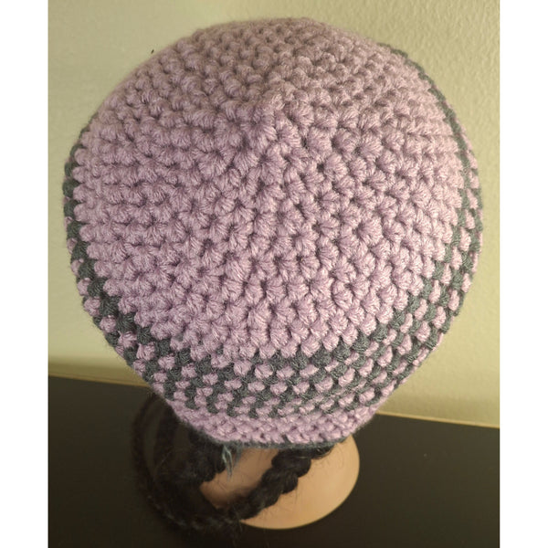 Purple and Gray Cap