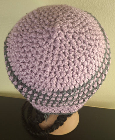 Purple and Gray Cap