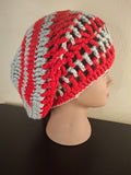 Red and Gray Mesh Tam