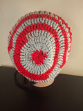 Red and Gray Mesh Tam