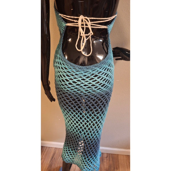 Sea Blue Mesh Beach Cover