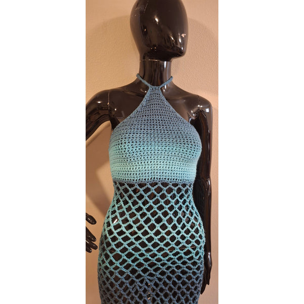 Sea Blue Mesh Beach Cover