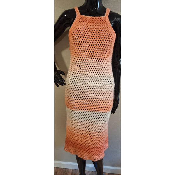 Peach Mesh Dress