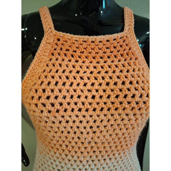 Peach Mesh Dress