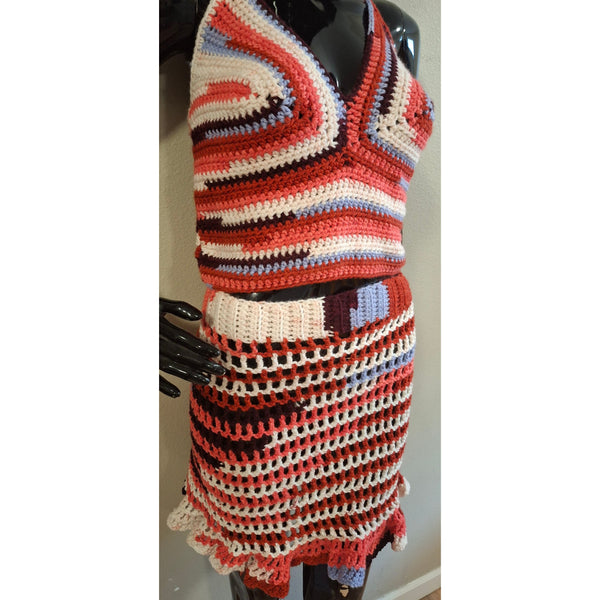 Red White and Blue Skirt and Halter Set