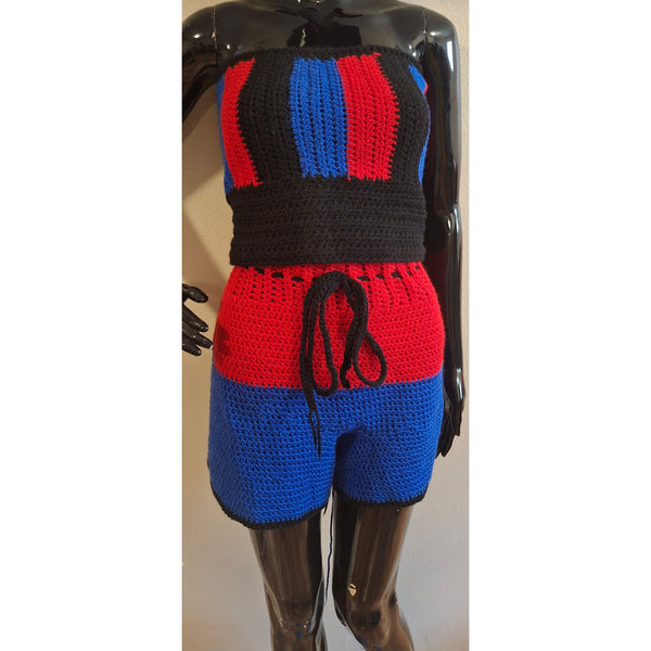 Red Black and Blue Short Fit