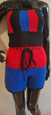 Red Black and Blue Short Fit