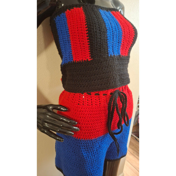 Red Black and Blue Short Fit