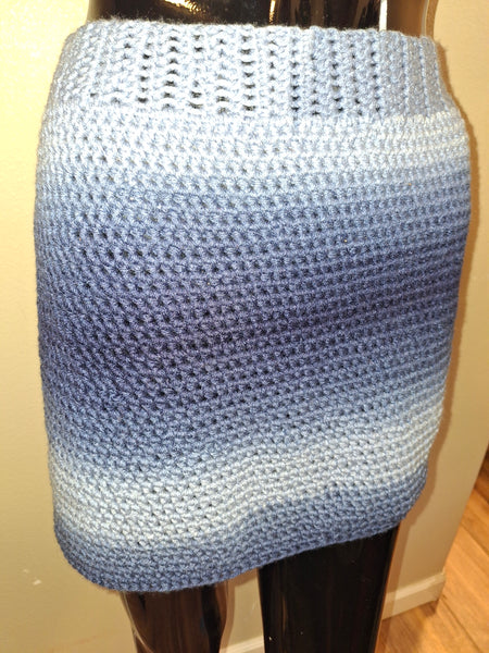 Blue Fitted Skirt