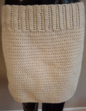 Cream Fitted Skirt