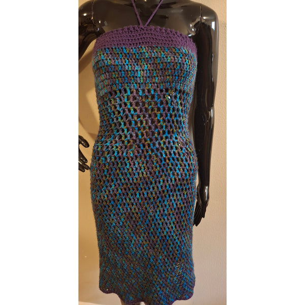 Royal Purple Mesh Dress
