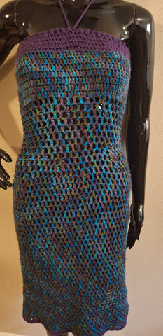 Royal Purple Mesh Dress