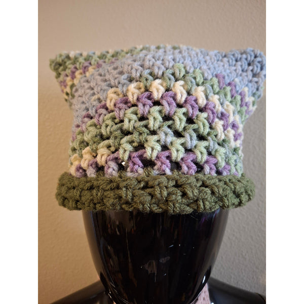 Purple Rolled Brim Hat