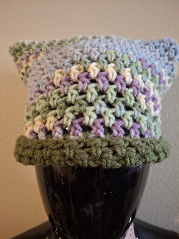 Purple Rolled Brim Hat