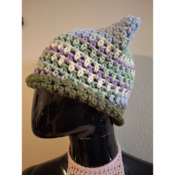 Purple Rolled Brim Hat