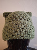 Green Mesh Cat Ear Hat
