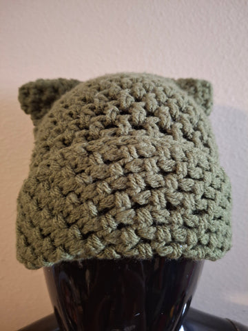 Green Mesh Cat Ear Hat