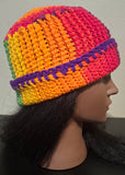 Rainbow Tunisian Beenie