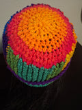 Rainbow Tunisian Beenie