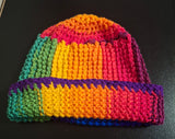 Rainbow Tunisian Beenie