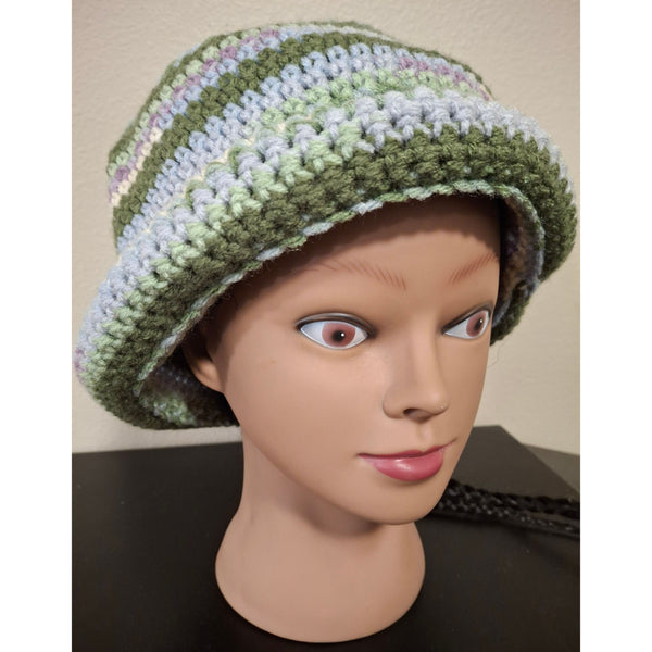 Rolled Brim Bucket Hat