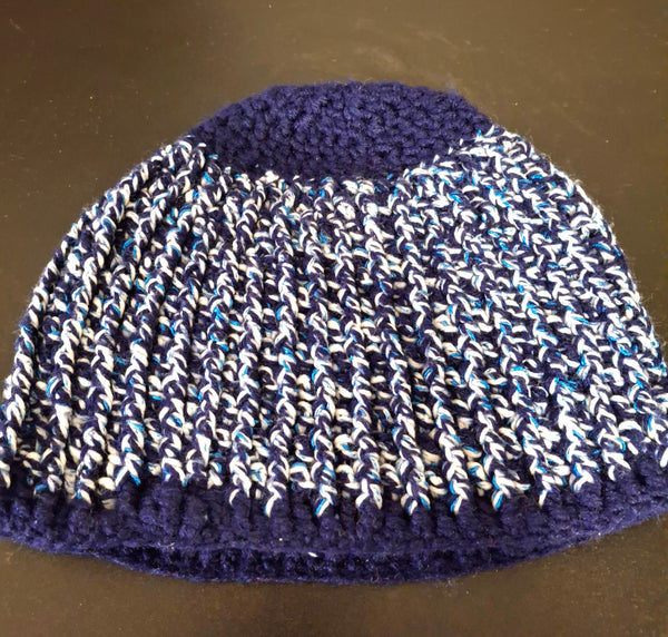 Blue Fitted Beanie