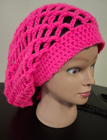 Neon Pink Mesh Bonnet