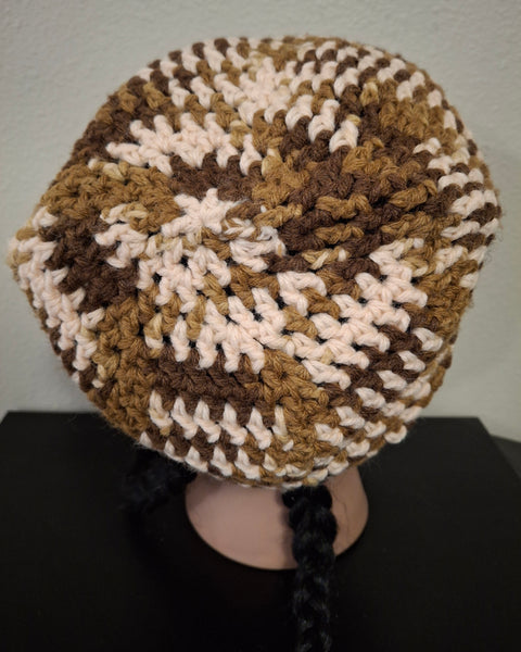 Brown Mesh Beanie