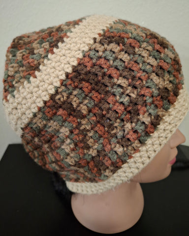 Tan and Brown Winter Cap