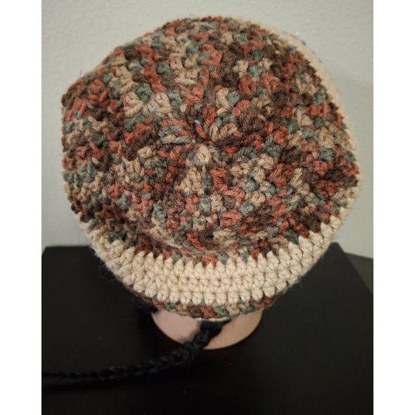 Tan and Brown Winter Cap