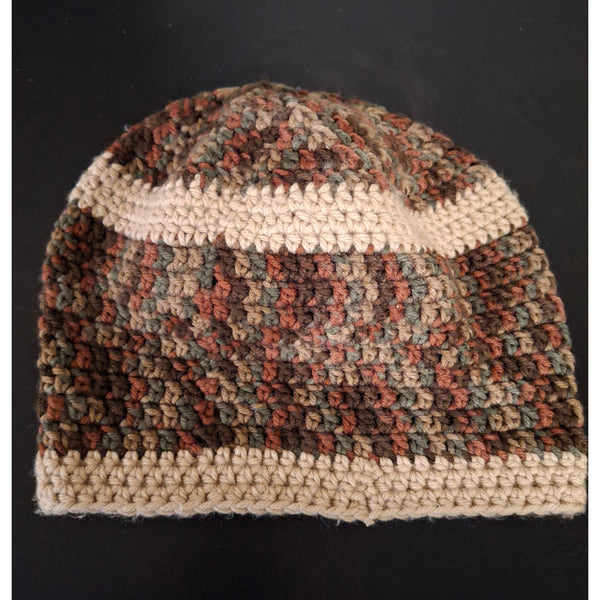 Tan and Brown Winter Cap