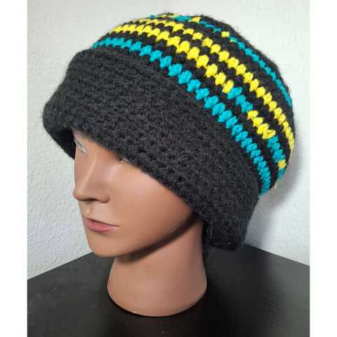 Black and Neon Beanie