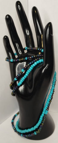 Aquamarine Waist Bead set