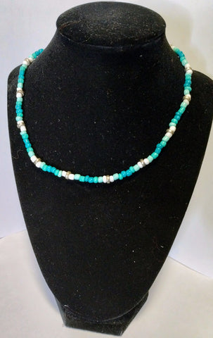 Teal Necklace and Bracelet set