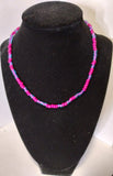 Pink and Purple Necklace and Bracelet