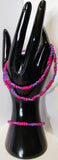 Pink and Purple Necklace and Bracelet