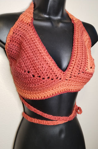Orange Halter Top