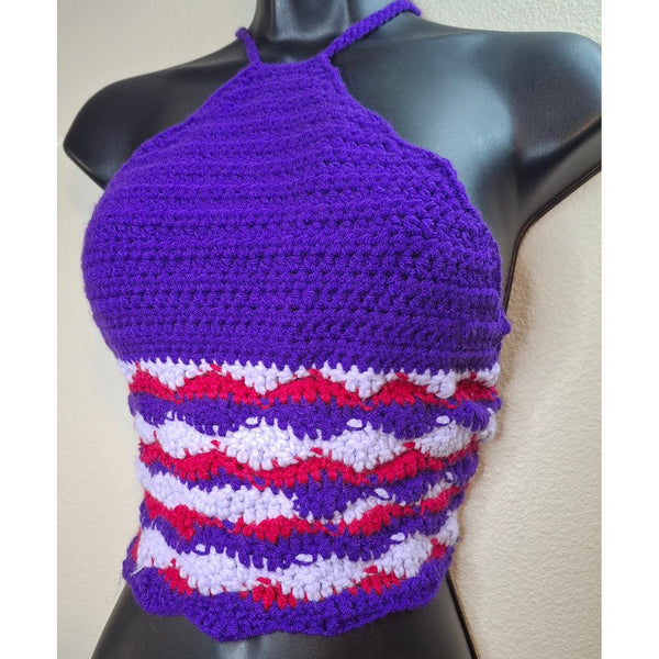 Royal Purple Halter Top