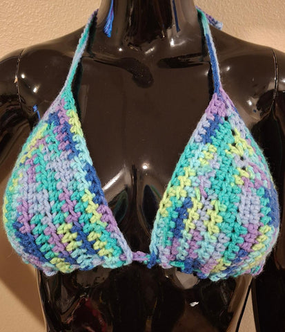 Blue Bikini Top