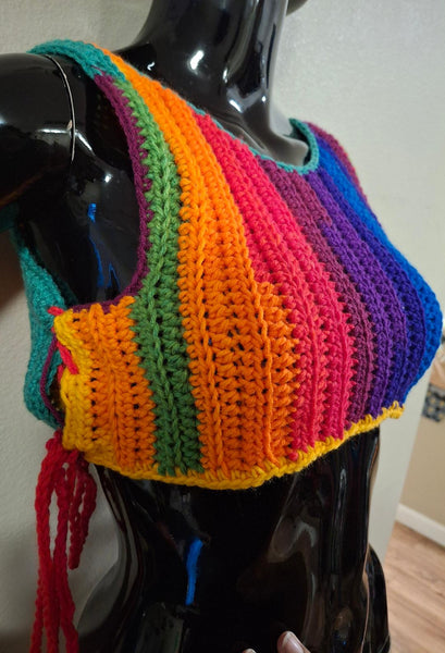 Cropped Rainbow Tank Top