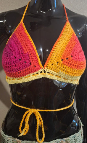 Peachy Pink Bikini Top