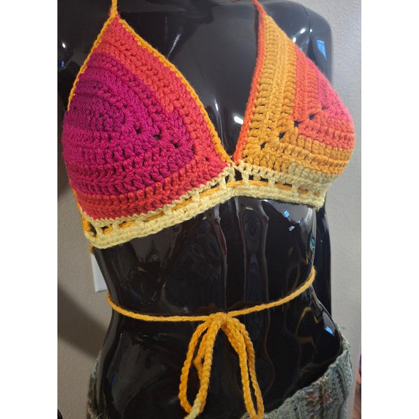 Peachy Pink Bikini Top