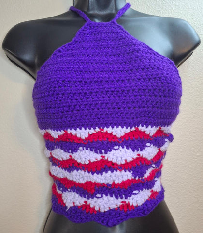 Royal Purple Halter Top