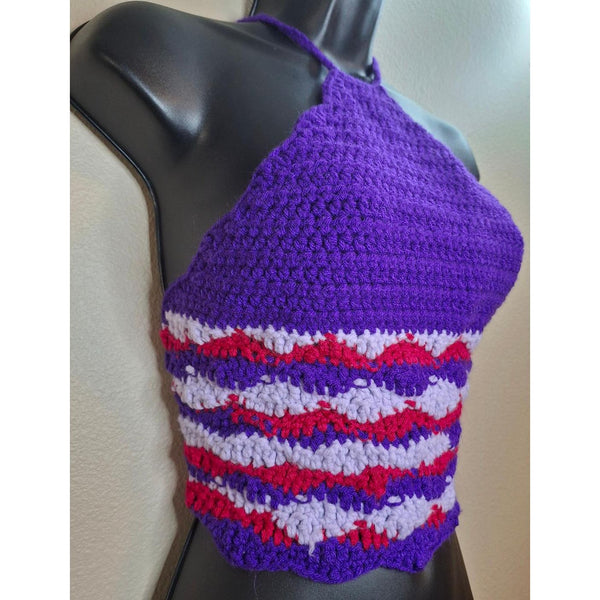Royal Purple Halter Top